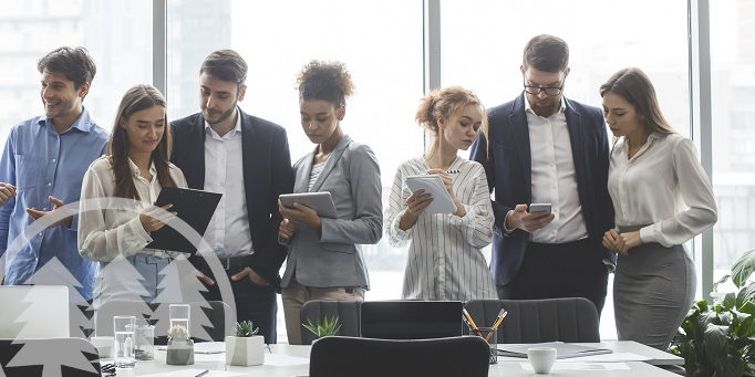 group of people preparing for a meeting group of people preparing for a meeting | hoa annual board meeting
