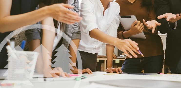 business people team meeting in modern office design planning ideas concept group of people having a discussion in office | addressing open comments in hoa meetings