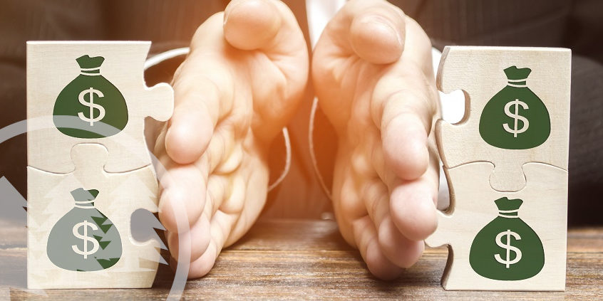man in suit separates the wooden puzzle with a picture of money man in suit separates the wooden puzzle with a picture of money | hoa reserve studies methods