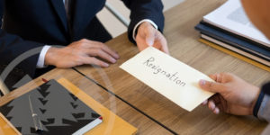 man handing over resignation letter | resign from an HOA board