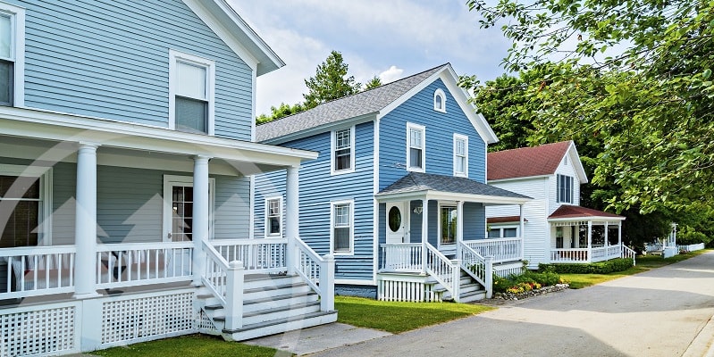 blue house in a neighborhood blue house in a neighborhood | hoa terms