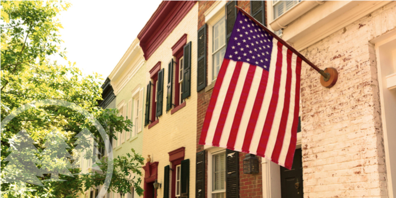 hoa flags flag displayed on house | good community association manager