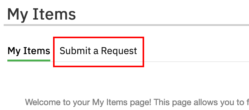 Submit Request Screenshot